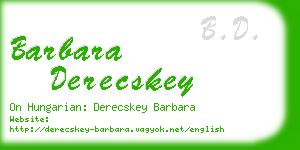 barbara derecskey business card